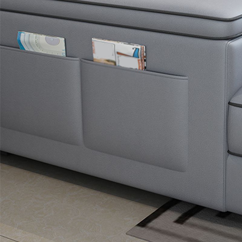 133.07" L x 70.86" W x 35.43" H Pillow Top Arm Sectional with Pillowed Back Cushions