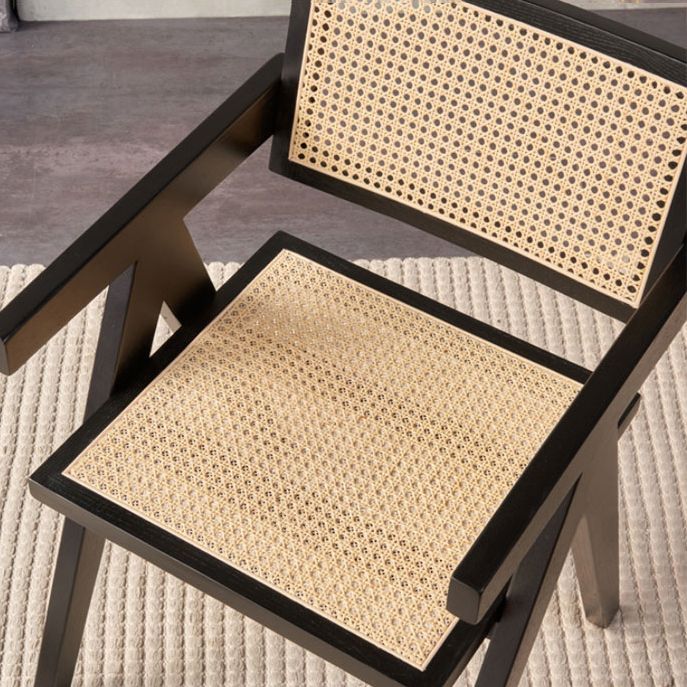 Silla de comedor de madera tradicional, sillas de comedor de ratán para uso en restaurantes