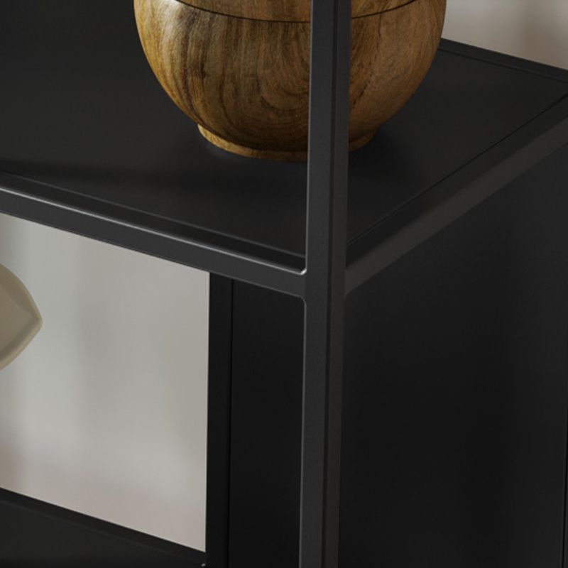 Metal Shelves Included Bookshelf Etagere Open Back Modern Bookcase