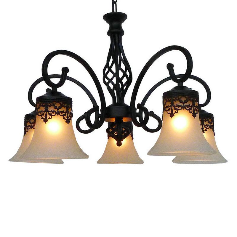 Bell Chandelier Lights Glass Chandelier Pendant Light pour le salon