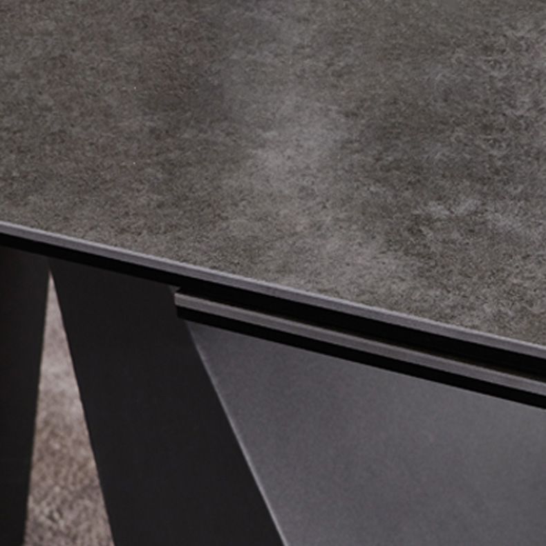 Modern Rectangle Sintered Stone Table Set 1/3/4/5 Pieces Dining Set