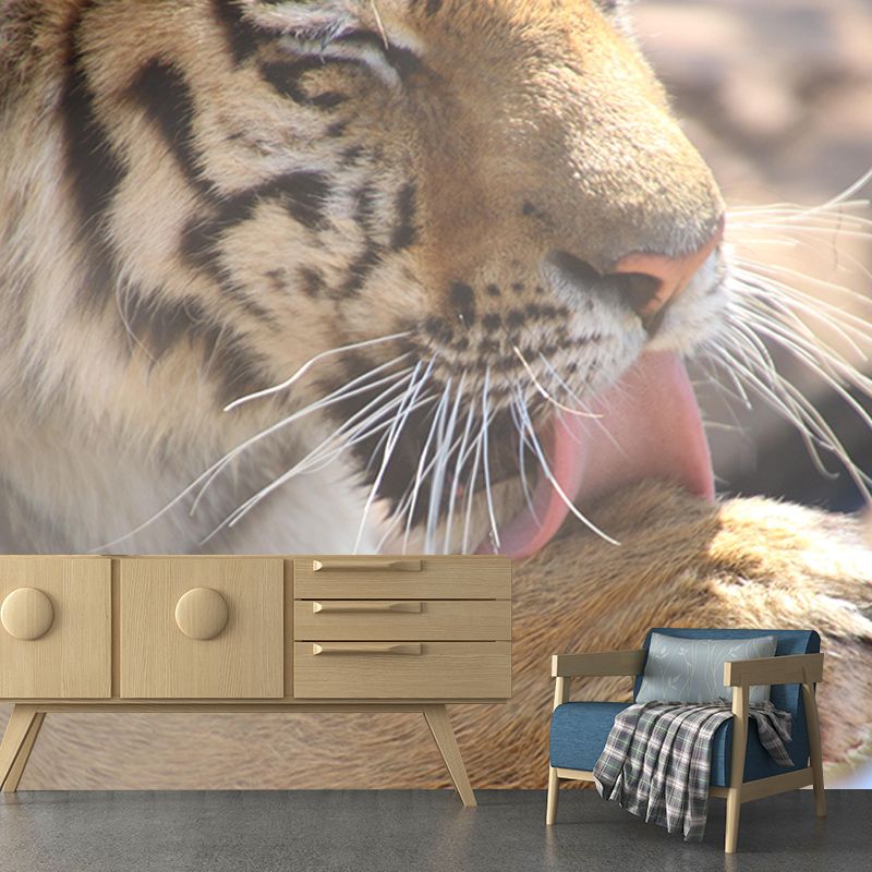 Environment Friendly Wild Animal Mural Contemporary Photography Sitting Room Wall Mural