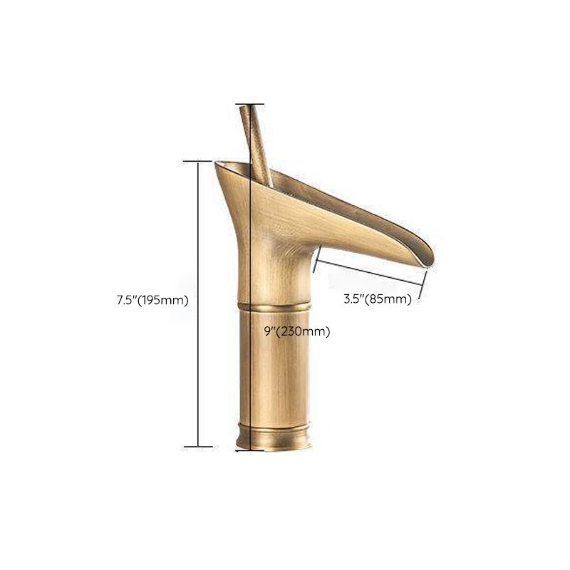 Circular Farmhouse Vessel Faucet Brass Lever Handle Bathroom Faucet