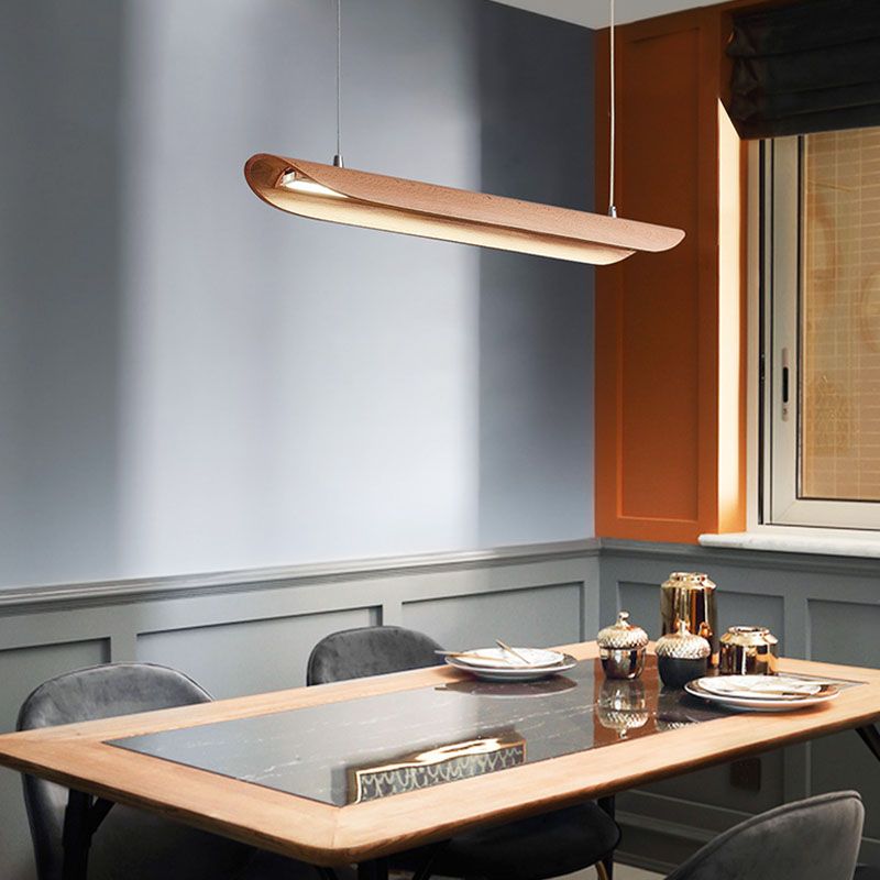 Ashwood Bar Shaped Island Lamp Nordic LED Pendant Lighting Fixture for Dining Room
