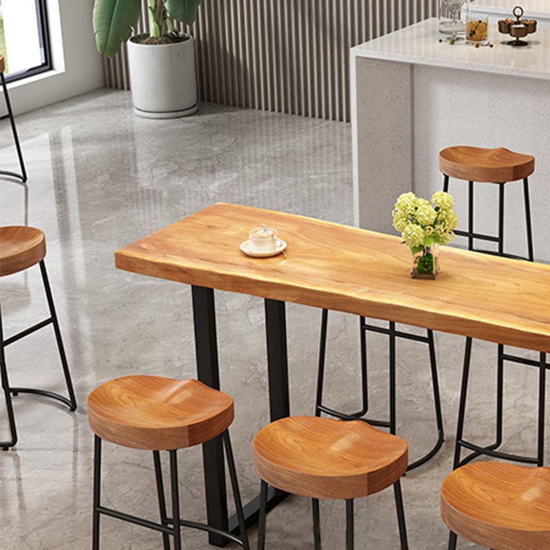 Modern Rectangle 1/3/7 Pcs Pine Wood Bar Set for Living Room