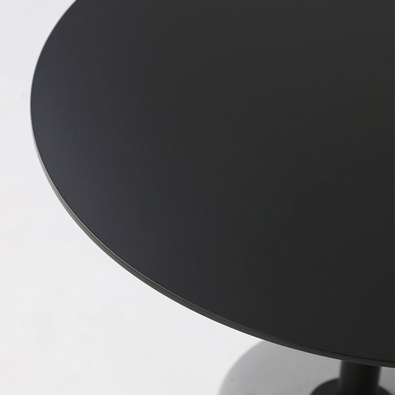 Contemporary Round End Table 23.62" Tall Pedestal Side End Snack Table
