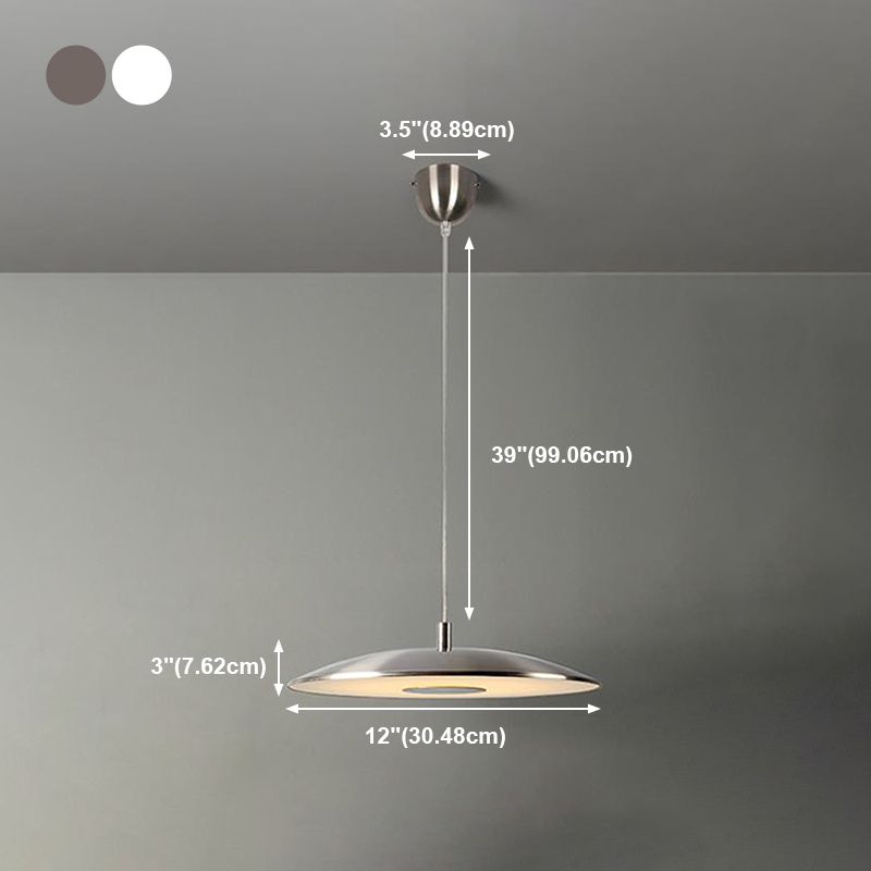 Schijfvorm metaal hangende hanglamp Noordse LED -suspensie hanglamp