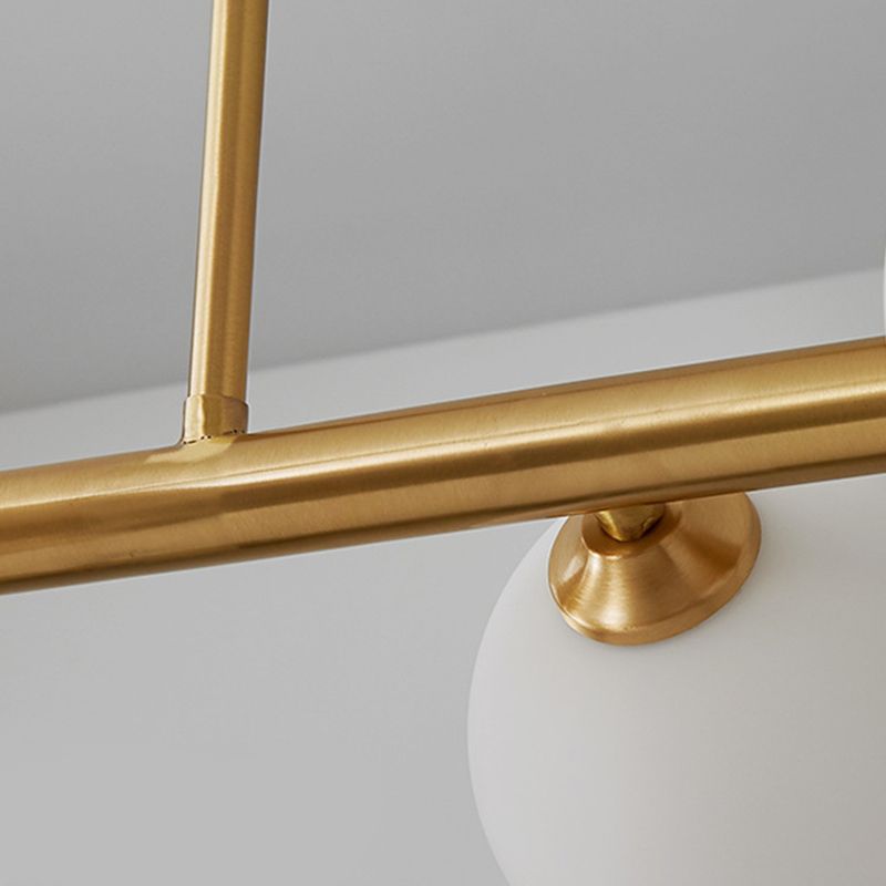 3/5/6-Light Golden Modern Kitchen Island Lighting Shaded Island Pendant Lighting