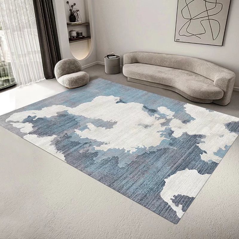 Industrial Rug Polyester Abstract Graphic Rug Stain Resistant Rug for Home Decor