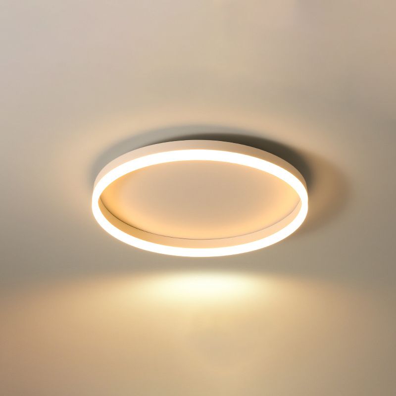 Acrylic Circular LED Ceiling Light in Modern Creative Style Wrought Iron Flush Mount for Bedroom