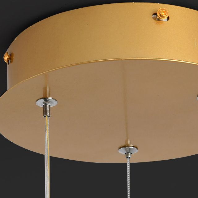 Metal Butterfly Shape Hanging Light Modern Style Multi Lights Cluster Pendant in Gold