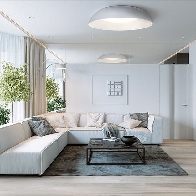 Frosted White Dome Shaped LED Ceiling Light Nordic Style Simplicity Aluminum Lighting Fixture for Bedroom