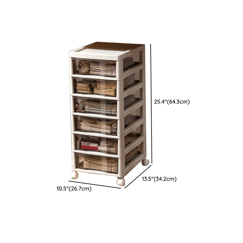 Modern Vertical Filing Cabinet Transparent Plastic Drawers File Cabinet