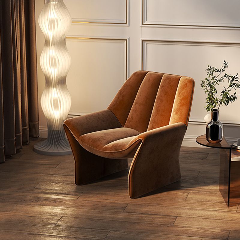 Upholstered Lounge Chair Armless Solid Color Chair with Cushion