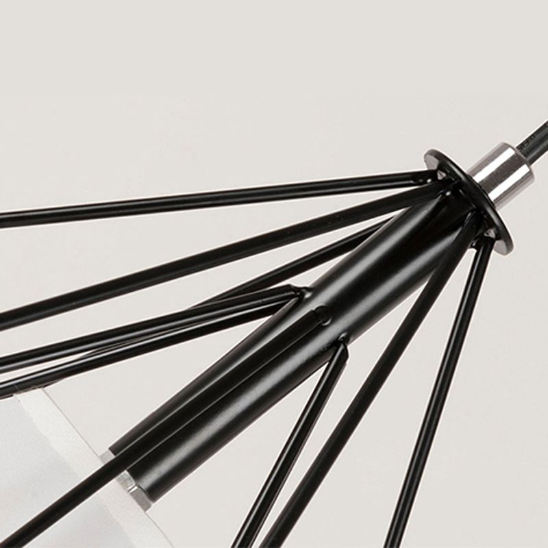 1-Licht-Diamant-Käfig-Anhänger Deckenleuchten Industriehängeleuchte mit Stofftatten