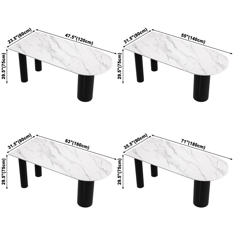 Metall moderne freie Form Esstisch Sintered Steintisch für Esszimmer und Küche