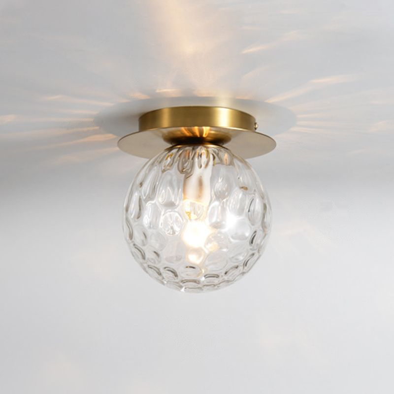 Lámpara de montaje de techo esférico de vidrio lámpara de luz nórdica lámpara de techo