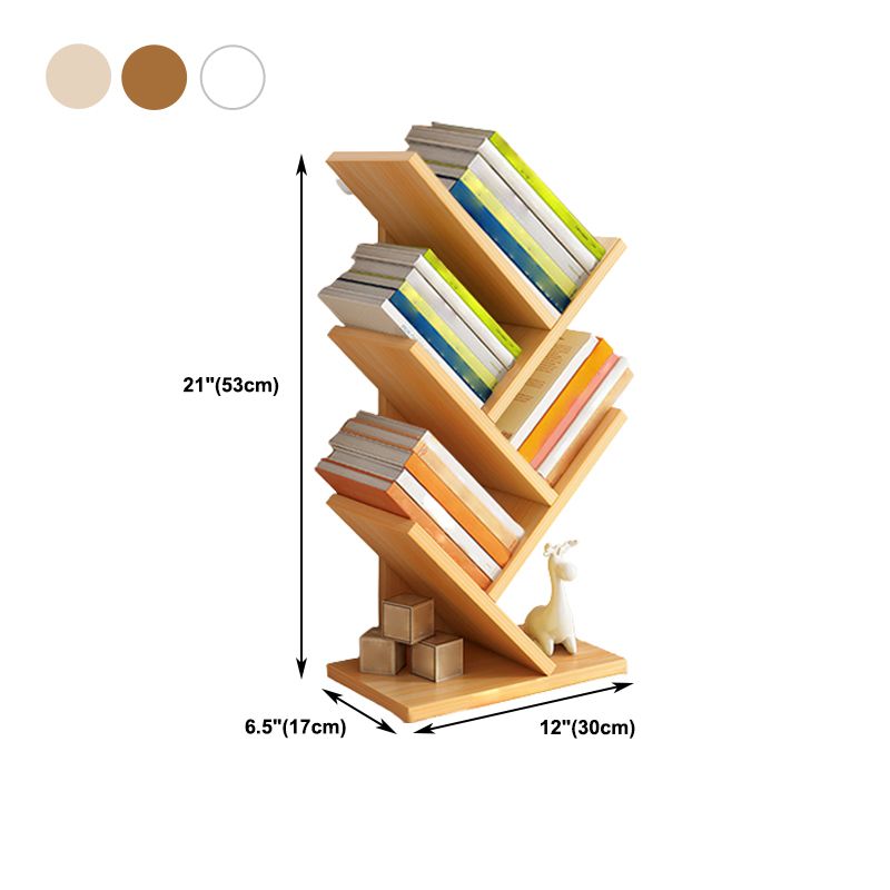 Modern Closed Back Style Bookshelf Engineer Wood Bookcase for Home