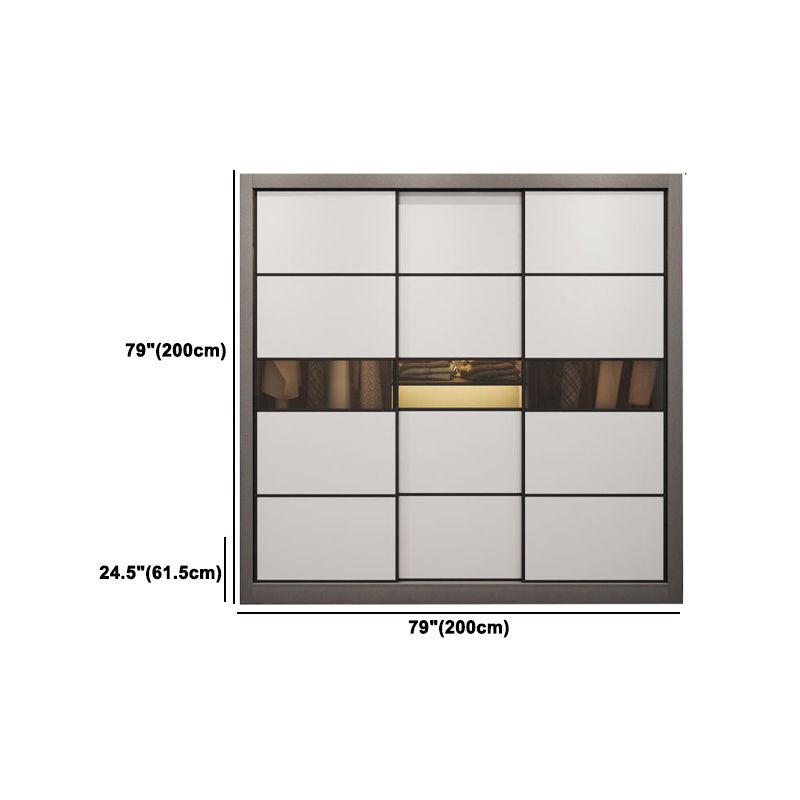 Grey and White Wardrobe Cabinet Contemporary Wardrobe Armoire