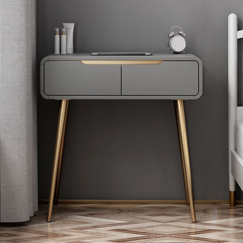 31.5" Height White/ Grey Wood Top Make-up Vanity with Drawer for Bedroom