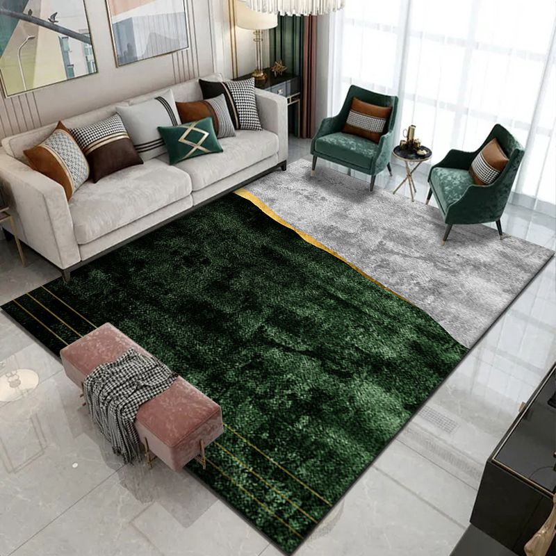 Gorgeous Modern Rug Gold Feather Rug Non-Slip Backing Rug for Home Decor