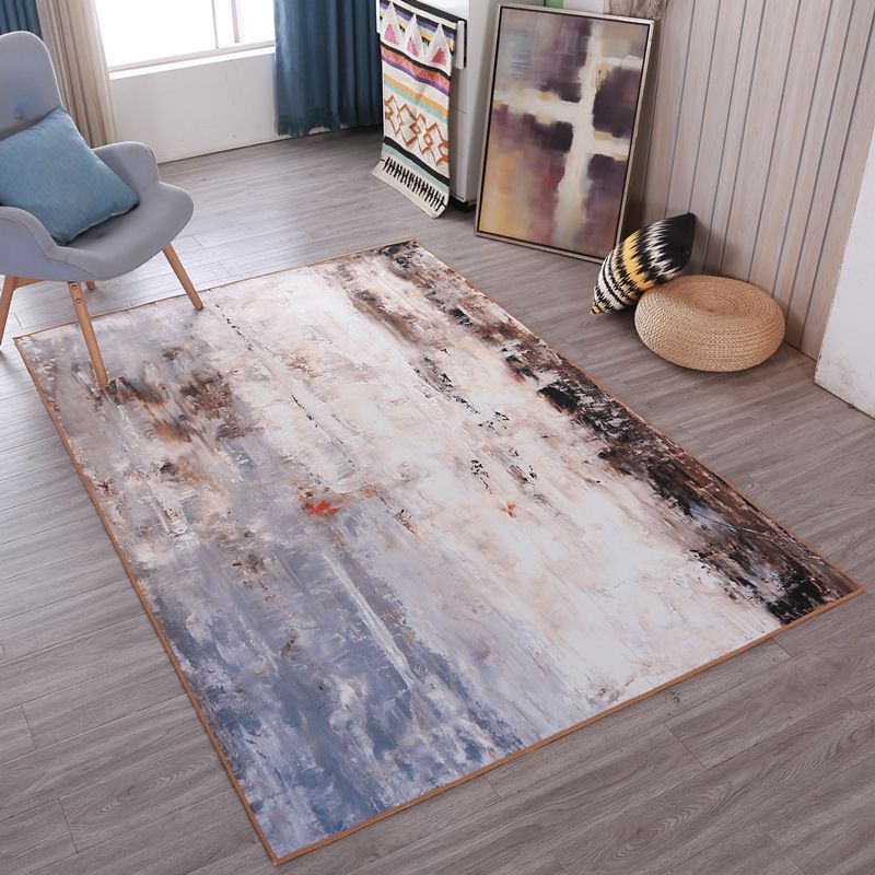 Stilvoller Bereich Teppich moderner abstrakter Druckteppich waschbarer Polyester Teppich mit rutschfestem Hintergrund
