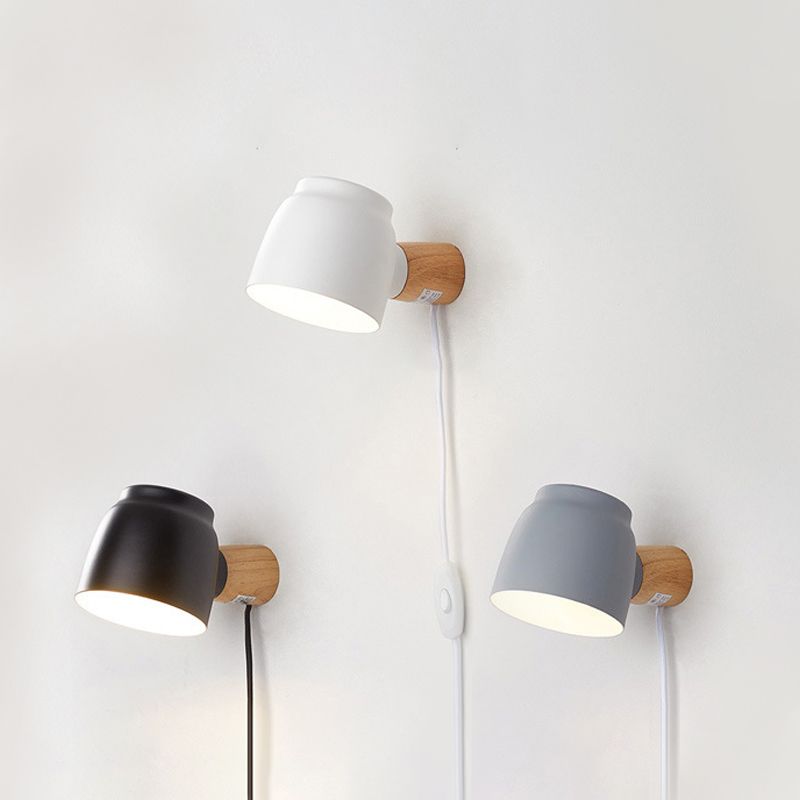 Metallschüssel Lesen Wandbeleuchtung moderner Stil 1 Leicht Wandmontageleuchte