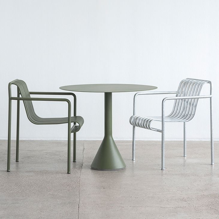 1/2/3/4 Pcs Metal Bistro Set for Small Places Contemporary Green Bistro Table Set