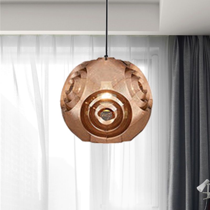 Globe Pendant Lighting Nordic Metal 1 Light Chrome/Gold/Rose Gold Hanging Ceiling Light, 11"/12.5"/15"W
