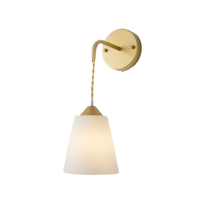 Postmodern Glass Wall Light Fixture Minimalist Wall Light Sconce for Bedroom
