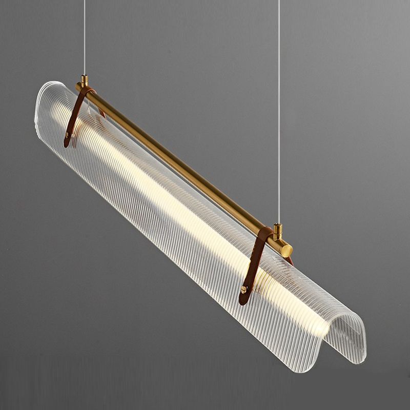 LED Island Lamp Modern Style Island Hanging Lamp with Acrylic Shade for Dining Room