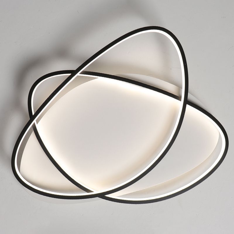 Linear Acrylic Flush Mount Modern Style 2-Light Ceiling Light Fixture for Bedroom