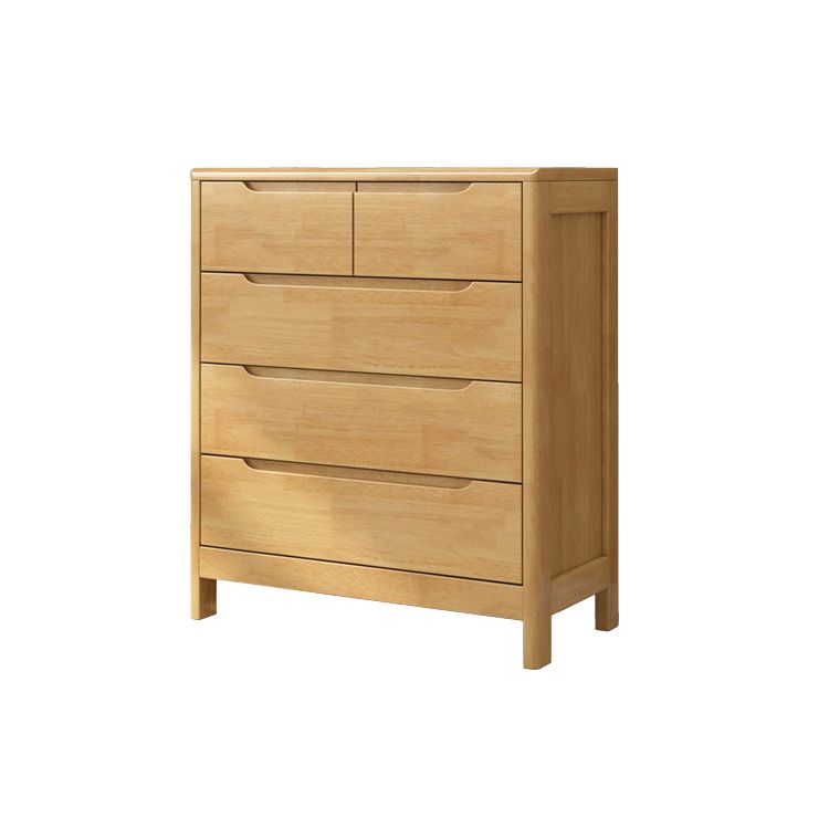 Mid-Century Modern Rectangle Chest with Drawers and Legs in Solid Wood
