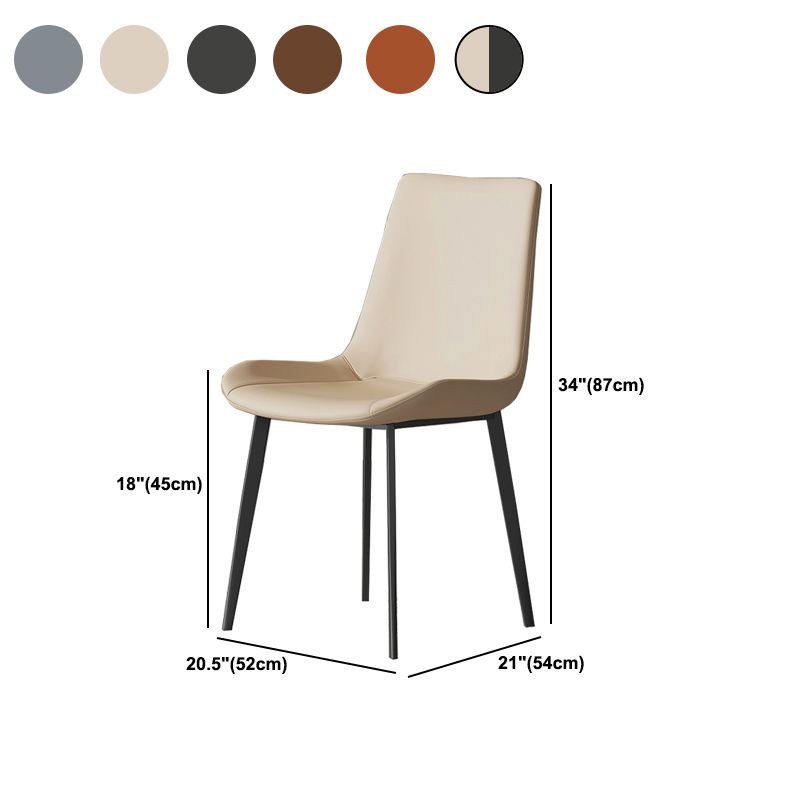 Industrial Armless Dining Chairs Upholstered Side Chair for Home