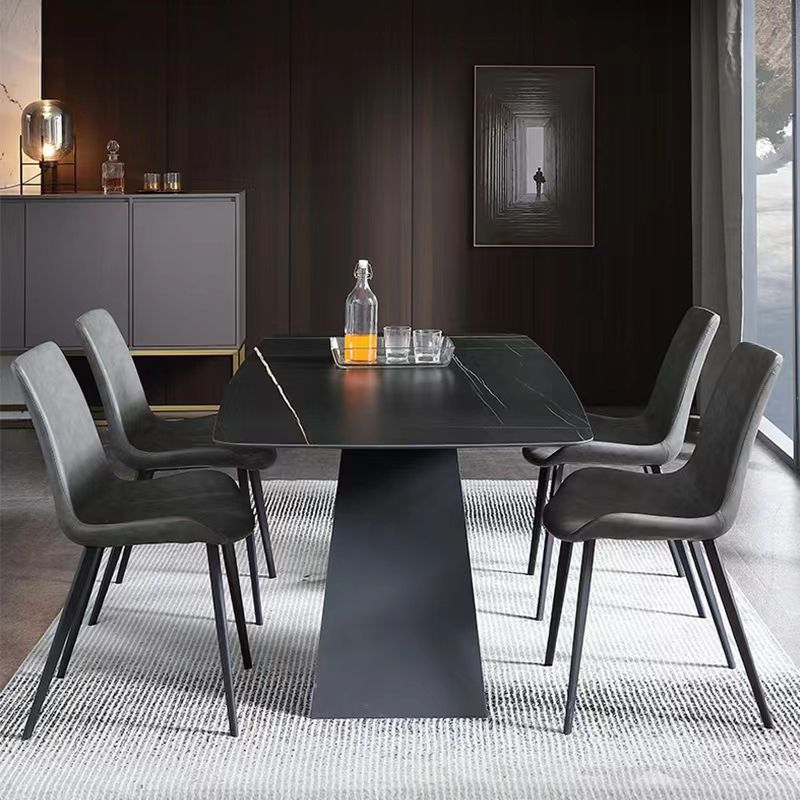 Contemporary Rectangle Table Set 1/5/6/7 Pieces Dining Set for Restaurant