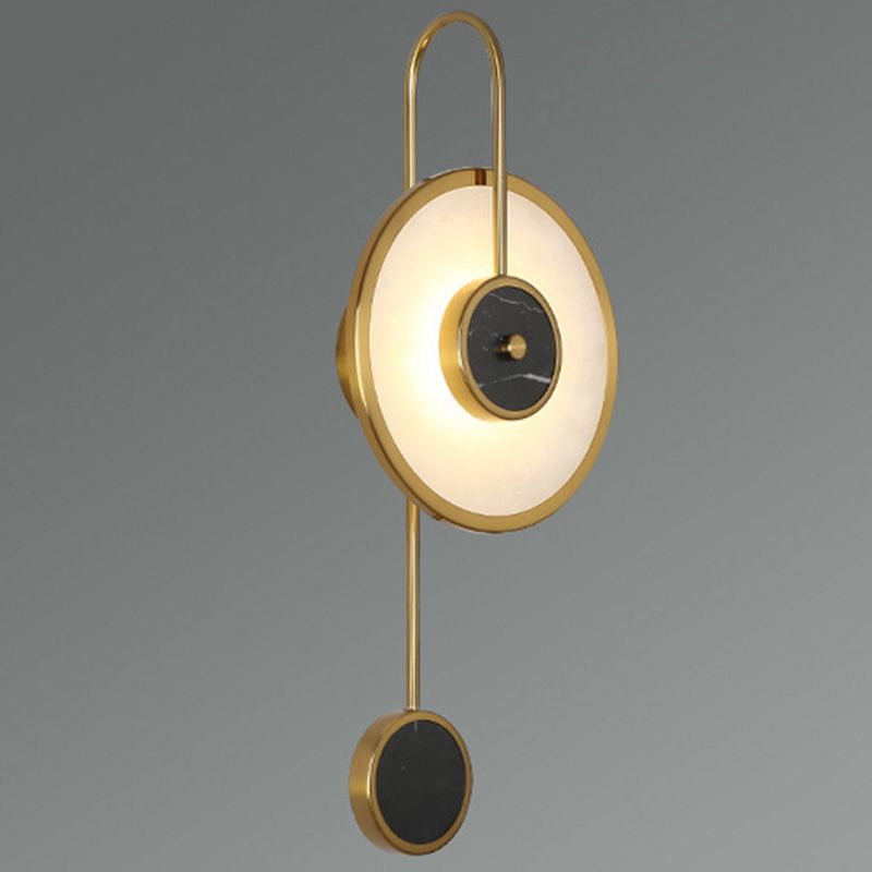 Lampada montata a parete circolare Postmoderna Simplicity Stone Wall Mount Lampada per soggiorno