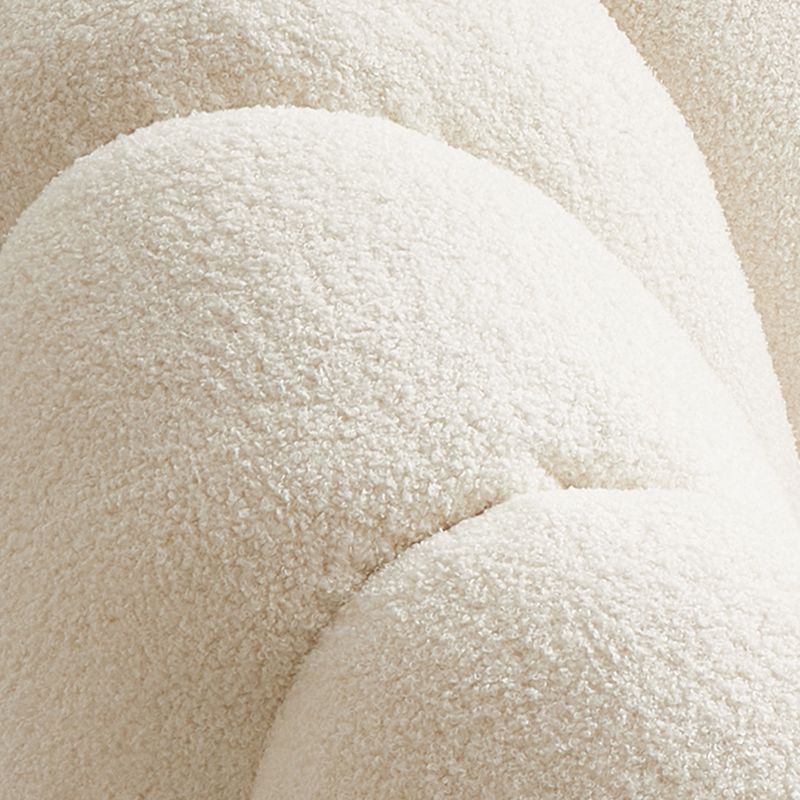 2 Seater 27.5"H Microfiber / Lamb Fleece Sloped Arm Sofa for Living Room