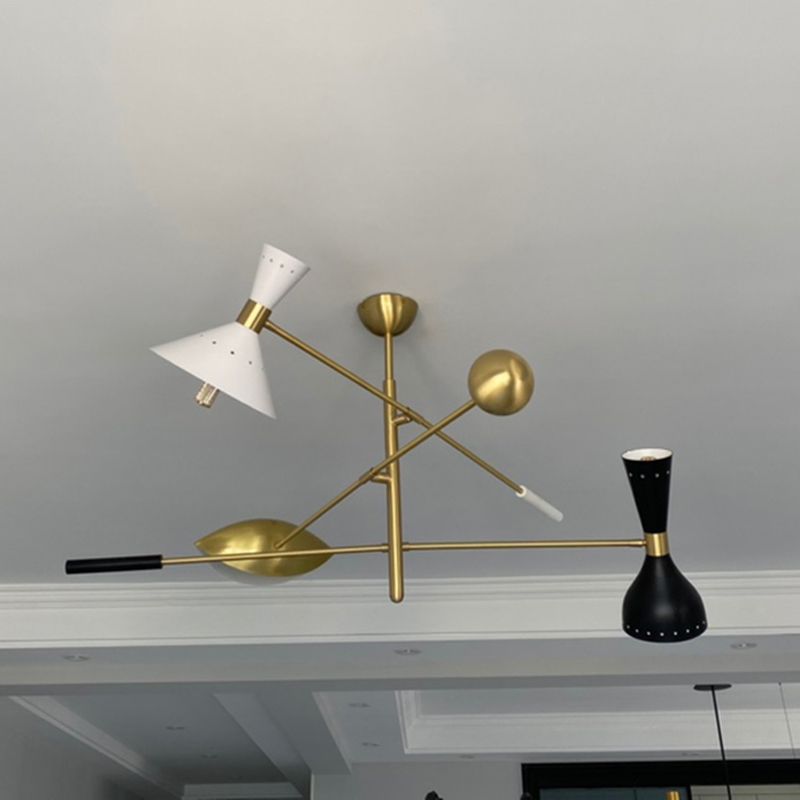Lámpara de techo de la sala de estar metálica posmoderna sputnik lámpara de suspensión de techo
