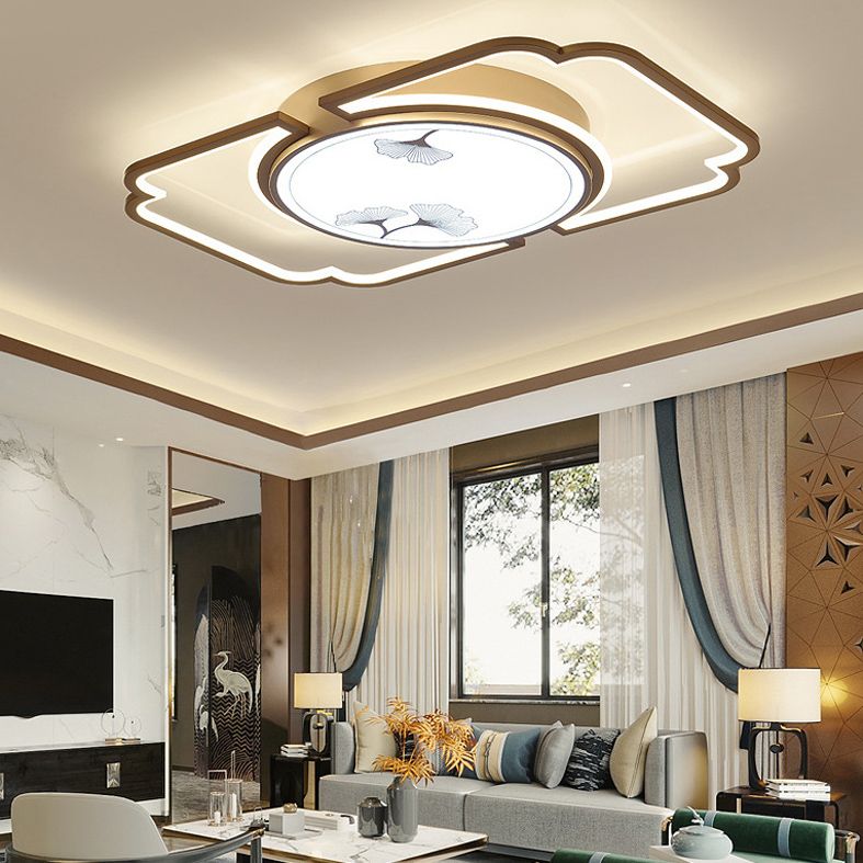 Luminaire de plafond encastré moderne en acrylique, luminaire LED pour salon