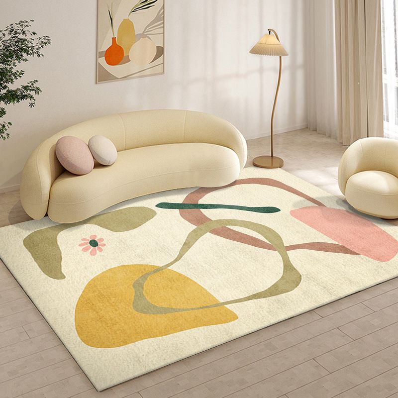 Colourful Nordic Rug Polyester Non-Slip Area Rug for Home Decoration