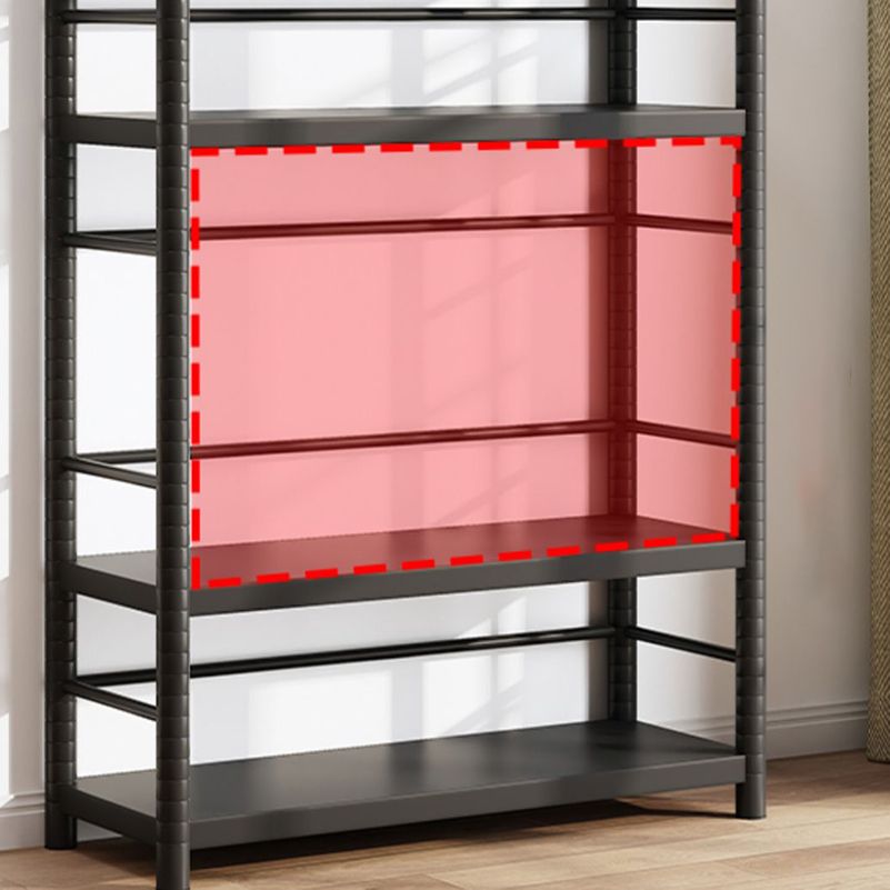 Modern Open Back Metal Shelf Bookcase Shelves Included for Home Office