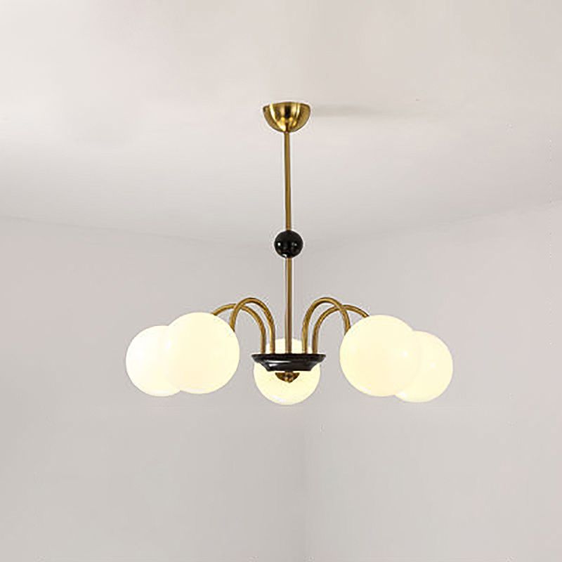 Modern Simple Pendant Light Globe Glass Chandelier for Dining Room