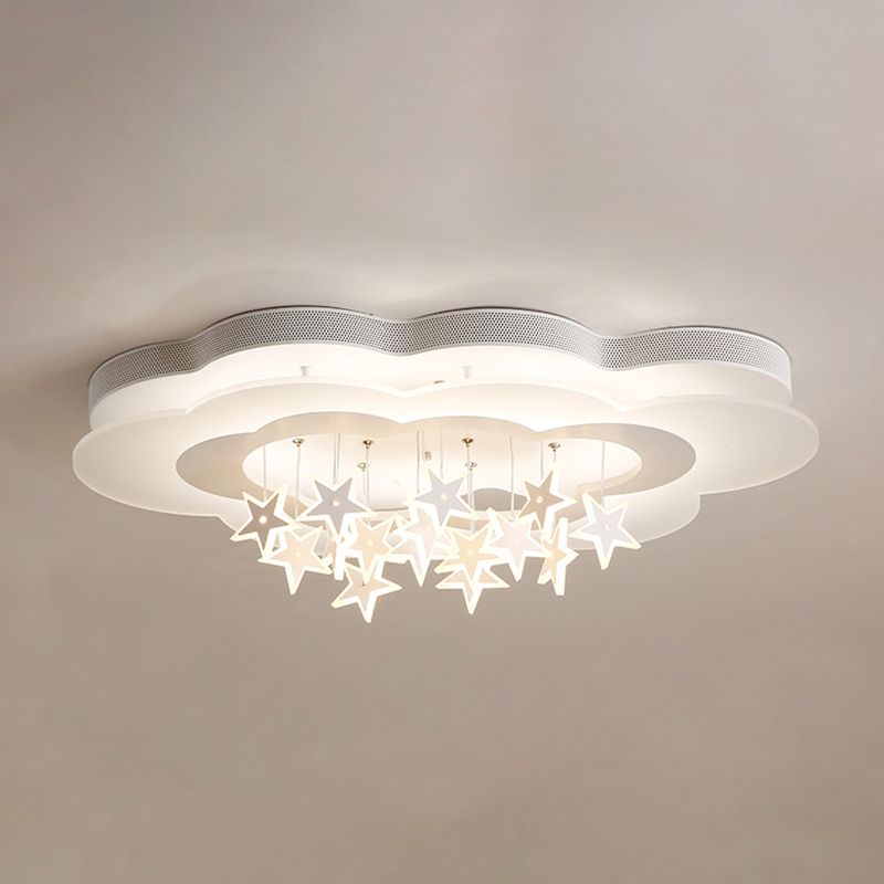 Kinderkamer plafondlamp moderne wolken en sterren warme slaapkamer jongens- en meisjeskamer oogbescherming lampen