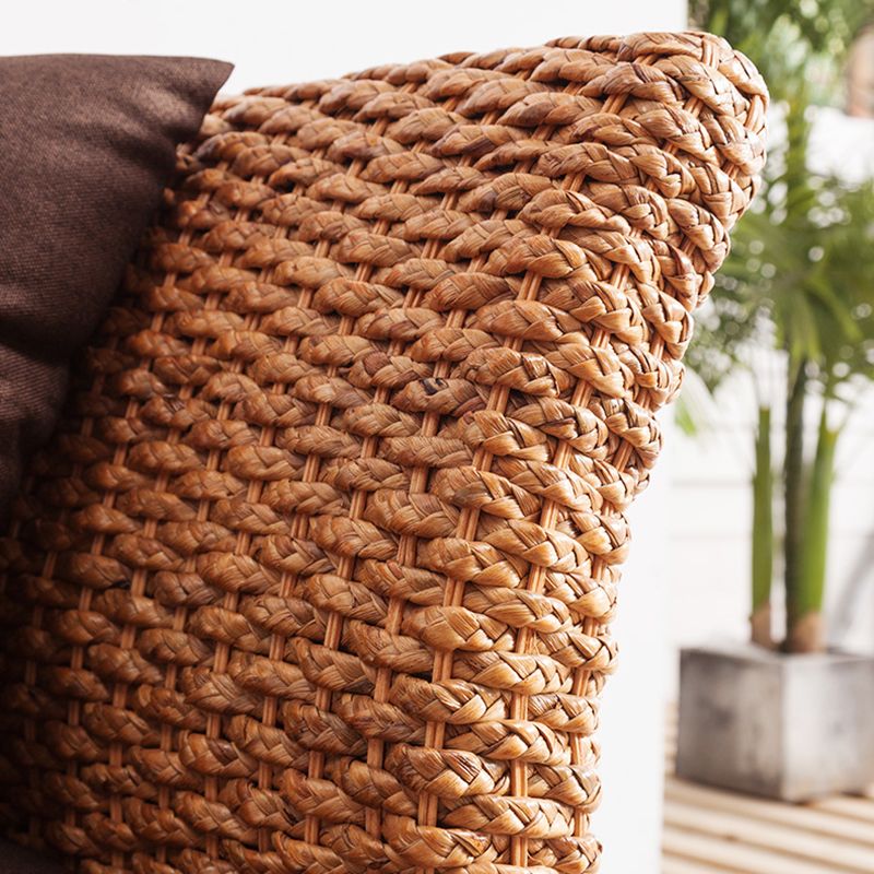 Farmhouse Style Chaise Lounge Chair Rattan Chair for Bedroom