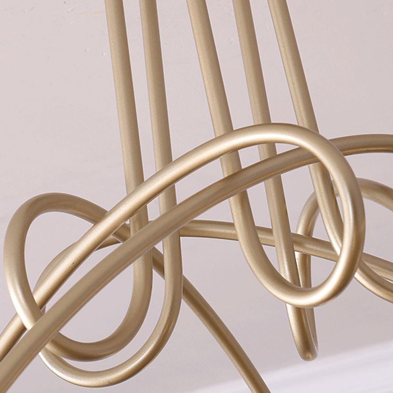 Gold Sputnik Semi Flush Mount in Industrial Creative Style Wrought Iron Ceiling Fixture