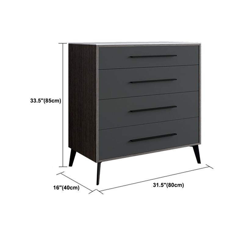 15.6-inch Width Storage Chest Ultra-Modern Dresser with 4/5/6 Drawers