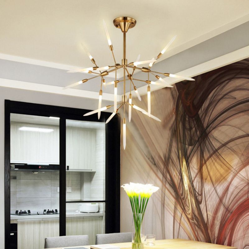 Picchi acrilici lampadario a sospensione Light Postmodern Gold Finitura sospesa