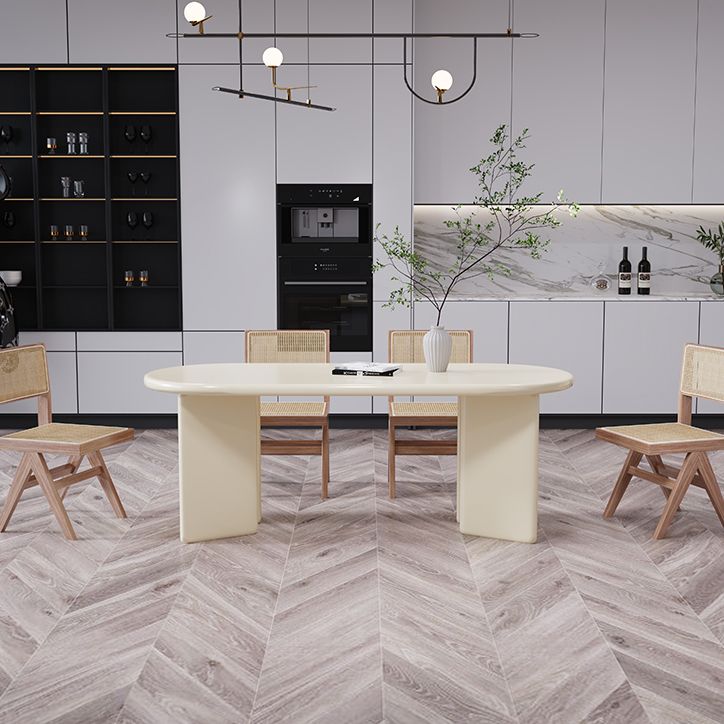Mesa de comedor ovalado de madera maciza mesa de madera para comedor para comedor