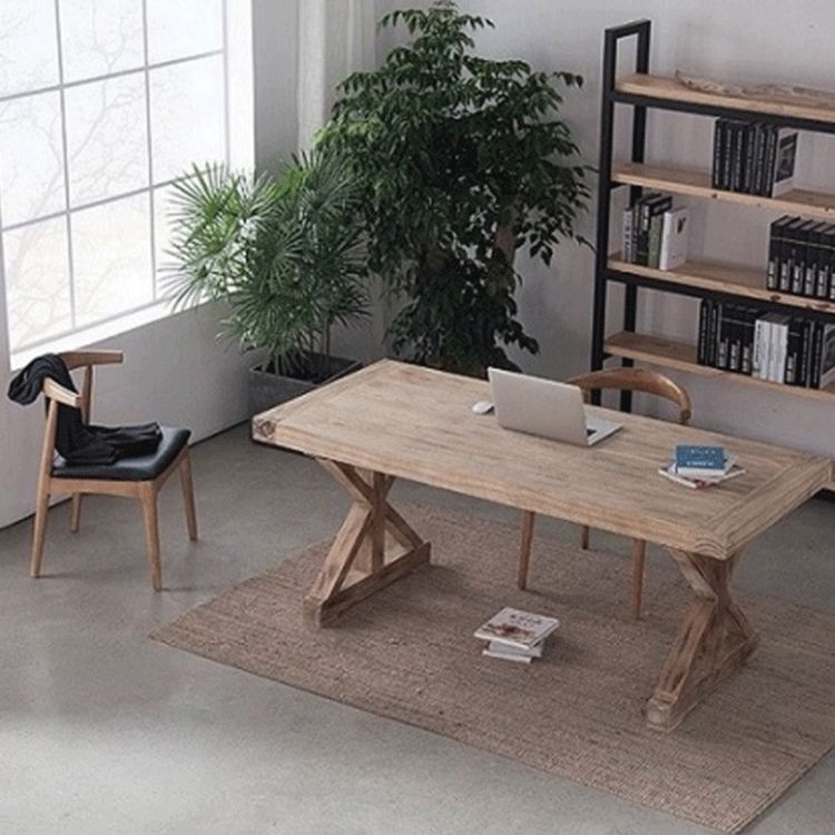 Modern Solid Wood Dining Table Set 1/2/3/5 Pieces Dining Set