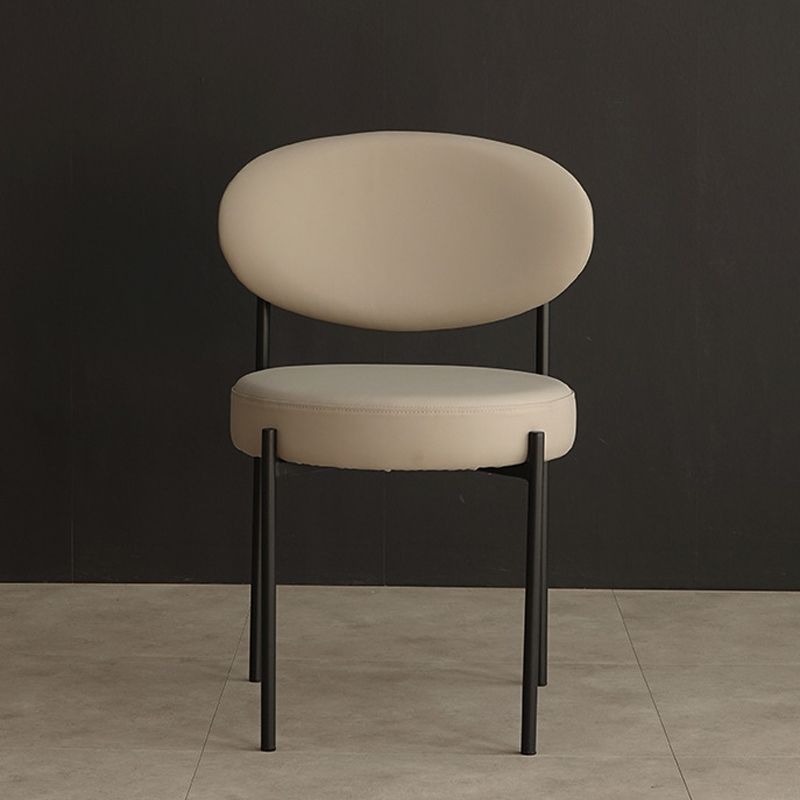 Industrial Metal Dining Room Chair Open Back Dining Side Chair